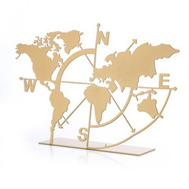 Aberto Design World Map - Gold